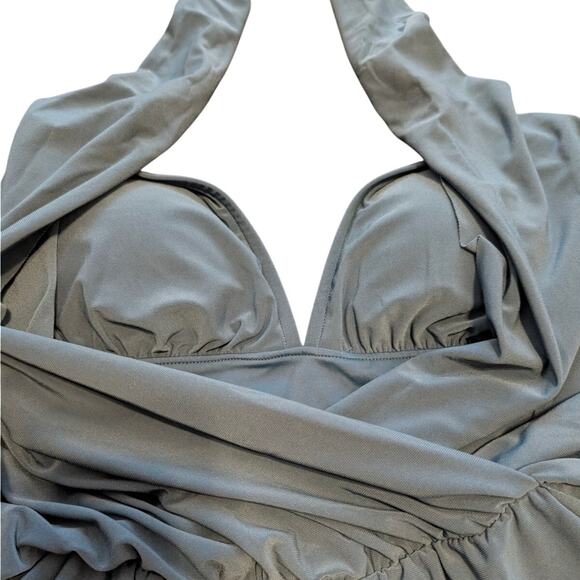 Magicsuit Women's Bianca One Piece Romper Swimsuit Spaghetti Strap Blue Size 10 - Picture 4 of 10